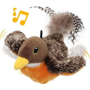 Flapping Bird Cat Toy, Motion Activated with Catnip, 3 Modes & USB Rechargeable, Machine Washable Interactive Toy for Indoor Cats