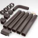 4'' 19.5 Ft Mini Split Line Cover Set, PVC & PP Pipe Covers for Mini Split Lines, Line Guard for Central AC, Brown