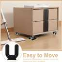 DOITOOL Wheel Pad 4-Pack Non-Slip Furniture Wheel Stoppers for Chairs Refrigerator Freezer Secure Slot Stopper for Home Office Use 3.22X2.55X0.78In (8.20X6.50X2.00CM)