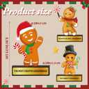 Pinkunn 3 Pcs Christmas Contest Trophy Set Funny Gingerbread Cookie Party Decorating Kit 5.9'' Trophies Acrylic Gingerbread House Man Award for Xmas Christmas Xmas Decorations
