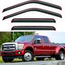 in-Channel Window Visors Rain Guards for 1999-2016 Ford F250 F350 F450 F550 Super Duty, Side Window Vent Wind Deflectors Visors Shades for 99-16 F-250 F-350 F-450 F-550 SuperCrew Cab