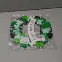 St Patricks Day Shamrock Door Sign Shamrock Wooden Wreath Green Clover Hanging Sign 3D Lucky Irish Ornament Wood Wreath for St. Patrick's Day Spring March Home Front Doors Wall Window Porch Decor