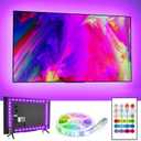 BASON LIGHTING TV LED BacklightLED Light for TV with Remote Control, 4096 DIY Colors Led Strip Lights for 32-58 Inch TV, Gaming and Home Decor, USB Powered.