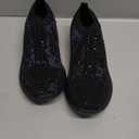 BELOS Women's Rhinestone Mesh Slip On Walking Shoes Fashion Breathable Spakle Glitter Sneaker (7)