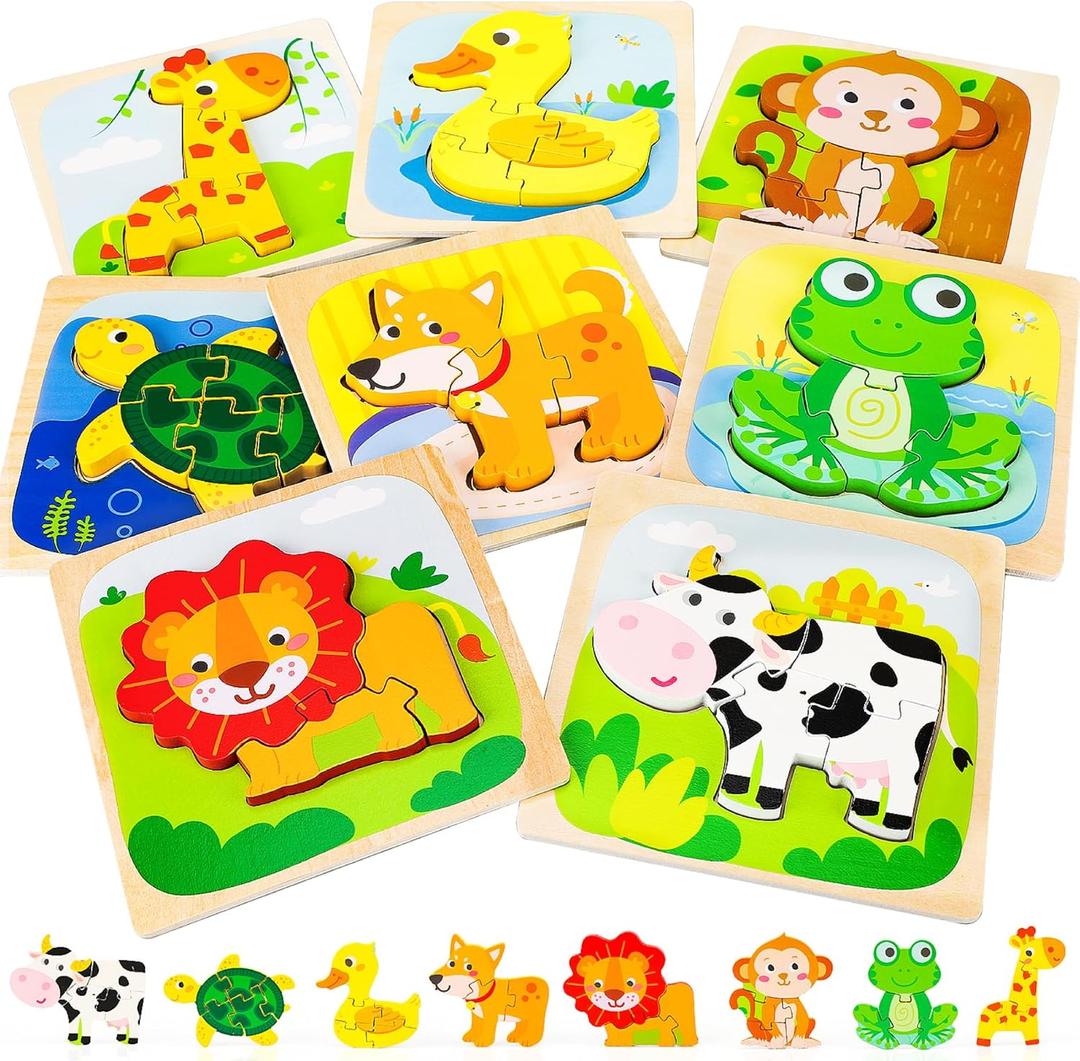 TOY Life Wooden Puzzles for Toddlers 2-4, Montessori Toys for 1 2 3 Year Old Toddler Boys Girls, Animals Jigsaw Puzzles, Educational Learning Toy Kids Puzzle, Best Gifts Toys for Baby Ages 1-3 2-4 TOY Life Wooden Puzzles for Toddlers 2-4, Montessori Toys for 1 2 3 Year Old Toddler Boys Girls, Animals Jigsaw Puzzles, Educational Learning Toy Kids Puzzle, Best Gifts Toys for Baby Ages 1-3 2-4