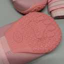 QUMY Dog Shoes for Large Dogs, Medium Dog Boots & Paw Protectors for Winter Snowy Day, Summer Hot Pavement, Waterproof in Rainy Weather, Outdoor Walking, Indoor Hardfloors Anti Slip Sole Pink 6 (Size 6: 2.6''x3.0''(W*L) (Pack of 4))
