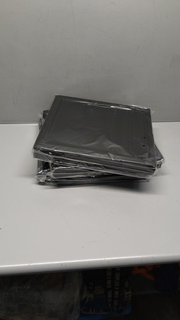 Amllas 8 Pack Shoe Boxes Black Plastic Stackable, Large Shoe Storage Organizer,Drop Side Front Shoe Containers for Entryway,Sneaker Storage Fit up to US Size 13 for Men/Women(13’’x 10.6”x 8.3”)