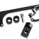 4150 4160 Series Throttle Body Cable Bracket Billet Aluminum Anodized Throttle Cable Bracket Adjustable (Black)