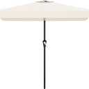 AreShark 6.5 x 10 FT Rectangular Valance Patio Umbrella, Outdoor Umbrella with Tilt and Crank, Market Table Umbrellas W/ 6 Ribs UV Protection for Garden, Deck, Backyard Pool, Cream White