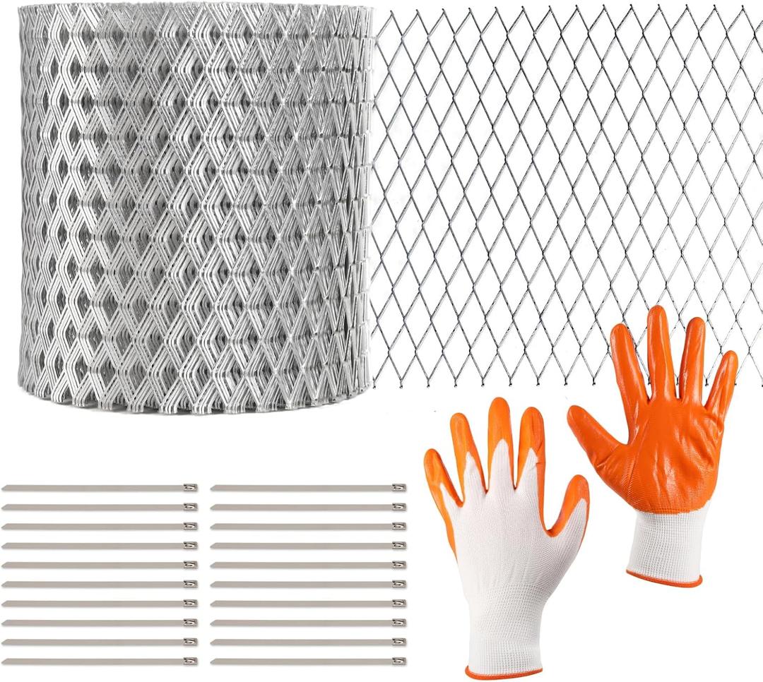 Gutter Guard 5 inch x 26 ft Leaf Filter Gutter Covers Leaf Guards for Gutters with 10 Fixed Cable Ties and Anti Scratch Gloves Rain Gutter Leaf Guard5 in x 26 ft