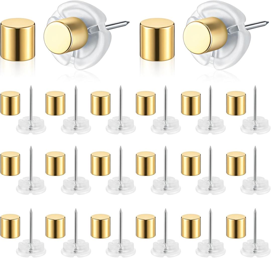 Outus 20 Sets Magnetic Push Pin Magnet Thumb Tack Poster Hanger Thumb Tacks for Wall School Supplies Classroom Decoration Bulletin Boards (Gold) Outus 20 Sets Magnetic Push Pin Magnet Thumb Tack Poster Hanger Thumb Tacks for Wall School Supplies Classroom Decoration Bulletin Boards (Gold)