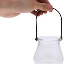 Cabilock 8PCS Hanging Candle Holder, Clear Glass Tealights Candle Holder with Handle, Decorative Succulent Vase Hanger Air Plants Terrariums for Christmas Festival Party Wedding Indoor Outdoor Decor