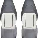 FZJDSD 6PCS Gray Driver & Passenger Side Bottom & Top Lean Back Microfiber Leather Replacement Seat Covers and Seat Foam Cushion Compatible with Chevy Express GMC Savana 2003-2014