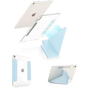 Feams Y Fold Folio for iPad mini 7 A17 Pro 8.3 Inch 2024/iPad Mini 6 2021 Case, Y-Shaped Stand Magnetic Detachable Front Cover with Magnetic Clasp & Auto Sleep, Sky Blue