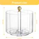 360 Rotating Acrylic Utensil Caddy, Silverware Caddy Countertop, Flatware Cutlery Holder with 4 Compartment