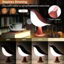 VoMii Bird Desk Lamp, Small Table Lamp Cordless Touch Dimmable Night Light with 3 Color Temperature, Rechargeable Decorative Lamps for Bedroom Bedside Nightstand, Desk Decor, Bird Gifts