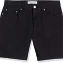 Amazon Essentials Men's Straight-Fit 7" Inseam Stretch 5-Pocket Shorts (Black)