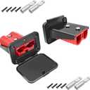 GZSH Anderson Plug 2PCS 120A Quick Connect Wire Connectors with Mount and Cap 6-4 AWG Battery Quick Disconnect 12V-36V Battery Quick Connect Waterproof SB120 for Car RV Trunk Boat Winch