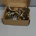 20 Pack Coat Hooks Wall Hooks for Hanging, Heavy Duty Double Prong Metal Hook Wall Mounted for Living Room, Bathroom, Kitchen, Bedroom for Coat, Bag, Scarf, Towel, Hat, Key, Cup (Bronze)