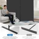 AKTOP Room Divider 3 Panel, Folding Fabric Wall Divider for Room Separation, Portable Room Partitions and Dividers 103"W x 70''H, Freestanding Privacy Screen for Office, Dorm, Studio, Classroom, Black