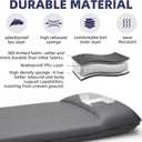 INVOKER Camping Sleeping Pad 3.15 Memory Foam Fast Self Inflating Insulated Durable Camping Mat Air Mattress with Pillowfor Tent, Traveling, Car, Camping, Grey, Large