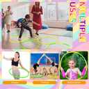 Soulchen 2 Pcs Toy Hoop Exercise Hoop Detachable Adjustable Plastic Hoops Playground Equipment for School Colored Hoops Circles Exercise Ring for Teens Dog Agility Equipment