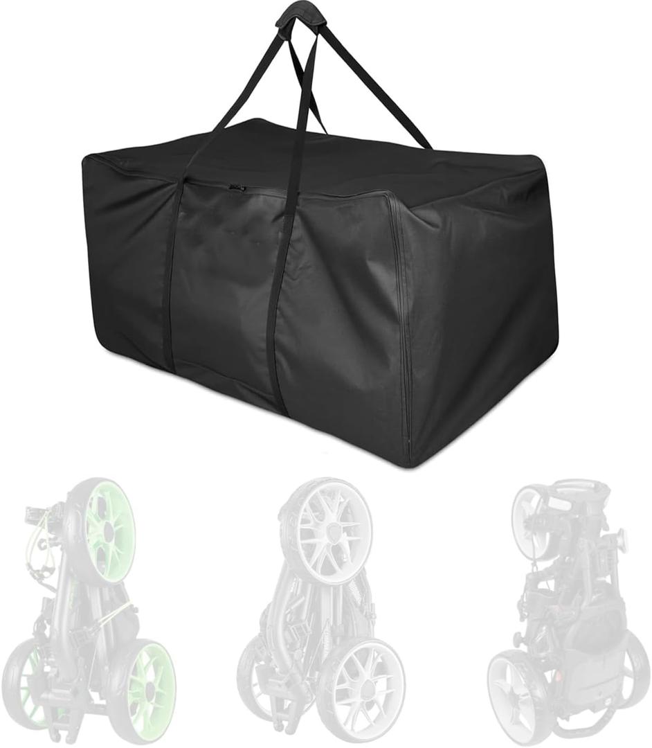Golf Push Cart Bag Fits for Caddytek, Heavy-Duty Universal Carrying Storage Bag for 3 Wheel/4-Wheel Foldable Push Carts, Durable Lightweight Carts Replacement Bag
