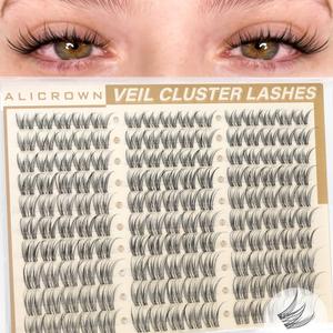 Natural Lash Clusters 9mm-14mm Wispy Eyelash Clusters Short Lash Extensions 150Pcs Daily Clean Girl Cluster Eyelash Extensions No-makeup Makeup Cluster Lashes with Invisible Bands (CC Curl)