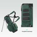 Lightweight Golf Stand Bag with 14 Way Full-Length Dividers, 7 Zippered Pockets and Rain Cover, with Handles and Dual Strap