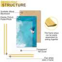 Wyxgiv Gold 12x18 Picture Frame Set of 2 Slide-In Strips Wall Hanging Frame