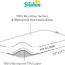 Bassinet Mattress Pad Cover Waterproof, Quilted Mattress Protector Sheets Fits All Mainstream Bassinet - Rectangle, Oval, Hourglass, 2 Pack, 17'' x 33'', Ultra Soft Breathable, White and Grey