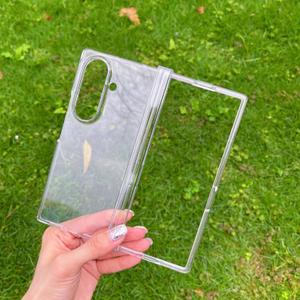 ioiFour for Samsung Galaxy Z Fold 7 Crystal Clear Case with Full Hinge Protection, Anti-Yellowing Acrylic Phone Cover, Precise Cutouts & Shockproof, Transparent Protective Hard Case (Fold 7)