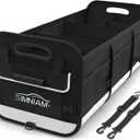 Simniam Large Car Trunk Organizer - with 5 Compartments Trunk Organizers and Storage SUV, Reinforced Handle, Securing Straps, Trunk Organizer for Car, SUV, Truck, Minivan (Black)