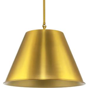 Kira Home Vida 18" Modern Industrial Pendant Light + Metal Empire Shade, Adjustable Hanging Height, Warm Brass Finish