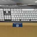Magnus 325 | Wireless Large Print Full Size Computer Keyboard | High Contrast Black & White Keys | Soft Buttons | Ideal for Visually Impaired, Beginners and Seniors | Plug & Play