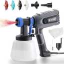 Paint Sprayer Gun, 700W HVLP High Power Electric Spray Paint Gun, 41 Fl Oz Large Container, with 4 Nozzles & 3 Patterns, Adjustable Spray Width Knob, for Fence, House, Door, Wall & Furniture