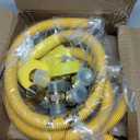 72" Flexible Gas Line Kit for Dryer, Stove, Range, Stainless Steel Gas Dryer Connector Kit, Fitting size: 1/2" FIP & 1/2" MIP & 3/4" MIP Fitting, Not Fit All Appliance