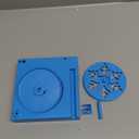 Portable Yarn Holder Spinner with Crochet Caddy Storage, Sewing Organizers & Yarn Spool Organizer Box, Craft Tools & Accessories Holder for Crocheting, Knitting & Portable (Blue)