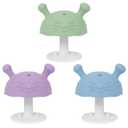 Juego de juguetes de denticin de silicona suave | Juguete fcil de agarrar para aliviar la denticin del beb, ms de 3 meses y alivia las encas doloridas, 3 mordedores de silicona sin (Verde+Prpura+Azul)