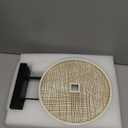 Unique Round Coin Sculpture Decorative Objects for Shelf Home Decor Accents, Modern Abstract Tabletop Decor Items for Living Room Fireplace Mantel, Above Cabinet (Vintage White)