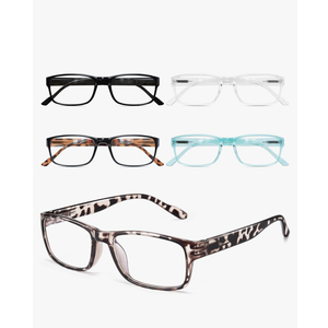 Gaoye Professional Reading Glasses for All Day - Computer Readers with Blue Light Protection - Value Pack +5.5