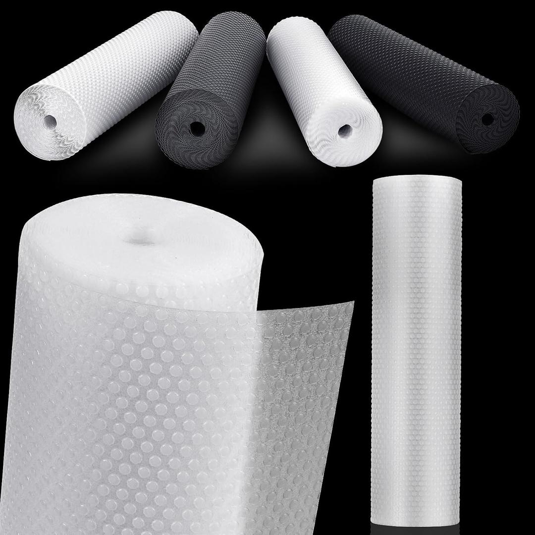 MooiFun Drawer Liners, Waterproof Shelf Liner, Anti-Slip Non-Adhesive BPA Free Kitchen Cupboard Cabinet Liner Refridge Fridge Mats Sink Protector Strong Durable for Home (Clear/19.7in x 20Ft)