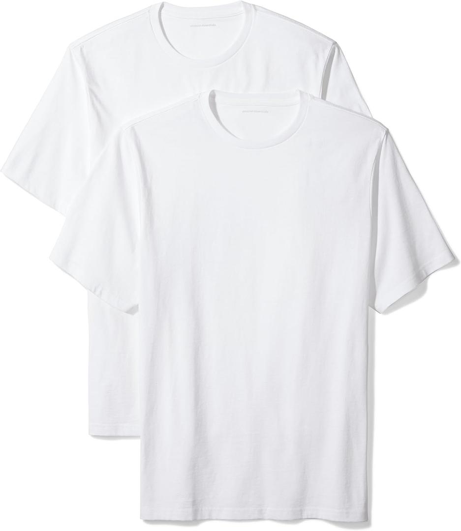 Amazon Essentials Mens Cotton Regular-Fit Short-Sleeve Crewneck T-Shirt (White, XXXL)