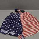 Perfashion Women's Metallic Shorts Summer Sparkly Hot Outfit Shiny Short Pants (Flag)S