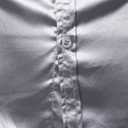 ZEROYAA Men's Luxury Shiny Silk Like Satin Button Up Dress Shirts (Silver, XL)