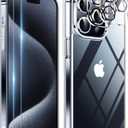 Designed for iPhone 15 ProMax Case Clear, [Crystal Clear][Non-Yellowing][Military-Grade Drop Protection] Slim Thin Shockproof Protective Phone Case for iPhone 15 Pro Max,Cystal Clear