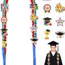 5th Grade Graduation Lei, Class of 2026 Braided Ribbon Leis with Pins, 5th Grade Graduation Gifts for Boys Girls Kids Fifth Grade Graduation Party Favors Supplies