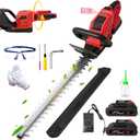 22" Cordless Hedge Trimmer, Electric Bush Trimmer with 2 Pack Battery