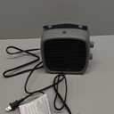 700W/1200W Basics Ceramic Heater Space Heaters for Indoor Use Overheat/Tilt Protection Low Noise Heating Portable Heater Electric Portable Fan (Upscale-Grey)