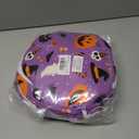 Tidjani Cat Tunnel Bed, Cat Tunnels for Indoor Cats, Foldable Pet Donut Bed with Washable Mat and Dangling Balls, Pumpkins Spider Candy Pattern, Purple Pet Tube Toys Gifts for Kitten, Puppy, Rabbit